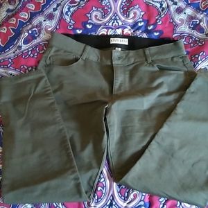 Olive green skinny pants